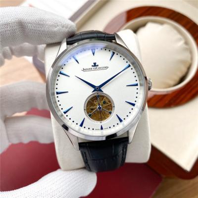 Replica Master A21j Automatic Movement Mens Watch White Tourbillon Dial Leather Strap A E188