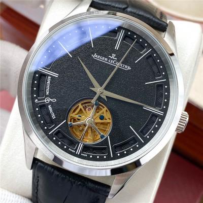 Replica Master A21j Automatic Movement Mens Watch Black Tourbillon Dial Leather Strap B E188