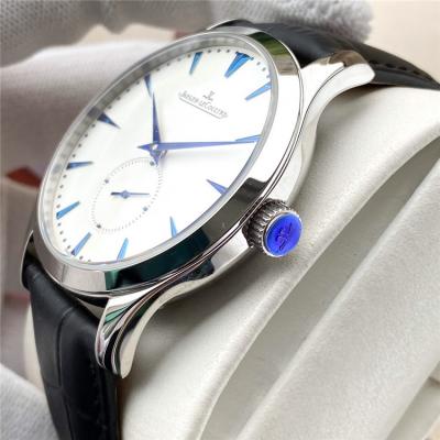 Replica Master Ultra Thin A2813 Automatic Movement Mens Watch White Dial Leather Strap E189