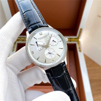 Replica Geophysic A21j Automatic Movement Mens Watch Silver Dial Leather Strap E190