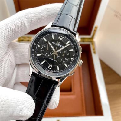 Replica A21j Automatic Movement Mens Watch Black Dial Leather Strap E191