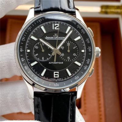 Replica A21j Automatic Movement Mens Watch Black Dial Leather Strap E191