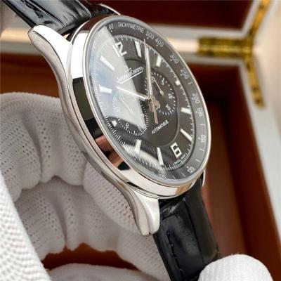 Replica A21j Automatic Movement Mens Watch Black Dial Leather Strap E191