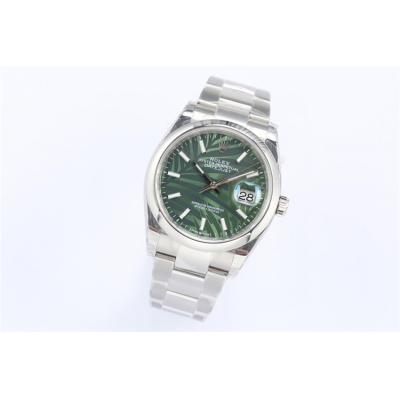 EWF Datejust 36 126200 A3235 Automatic Mens Watch Green Palm Dial 904L SS Oyster Bracelet Best Edition