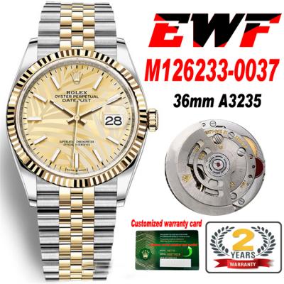 EWF Datejust 36 126200 A3235 Automatic Mens Watch ...