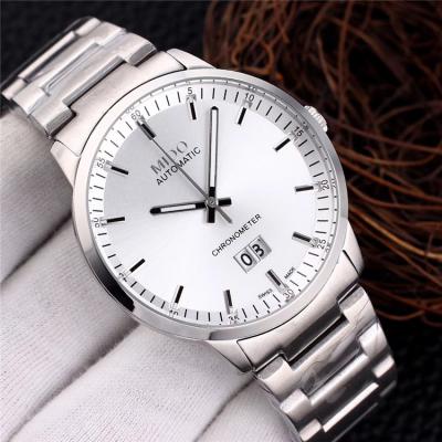 Replica Commander Japan Quartz Movement Mens Watch Silver Dial Stainless Steel A E01