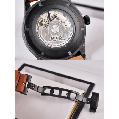 Replica Multifort A21j Automatic Movement Mens Watch Black Dial Leather Strap E02