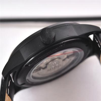 Replica Multifort A21j Automatic Movement Mens Watch Black Dial Leather Strap E02