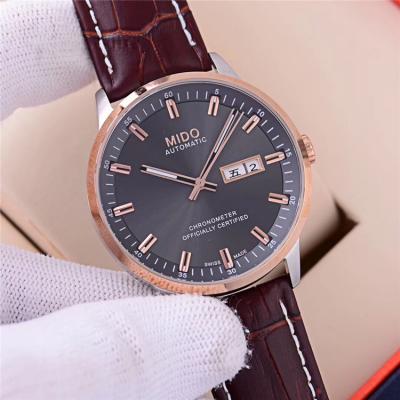 Replica Commander A21j Automatic Movement Mens Watch White Dial Leather Strap B F04