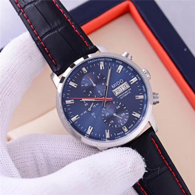 Replica Commander A21j Automatic Movement Mens Watch Blue Dial Leather Strap B F05