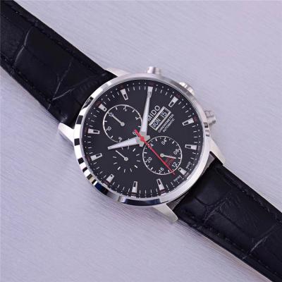 Replica Commander A21j Automatic Movement Mens Watch Blue Dial Leather Strap B F05