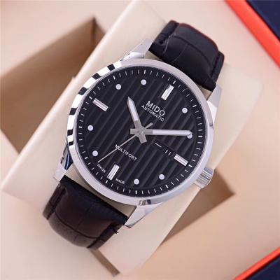 Replica Multifort A21j Automatic Movement Mens Watch Black Dial Leather Strap B F06