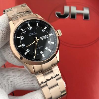 Replica Multifort Japan Miyota 8215 Automatic Movement Mens Watch Black Dial Two Tone Rose Gold A F07