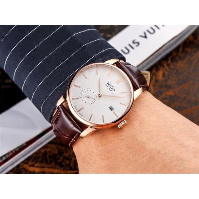 Replica Belluna A21j Automatic Movement Mens Watch Black Dial Leather Strap A F08