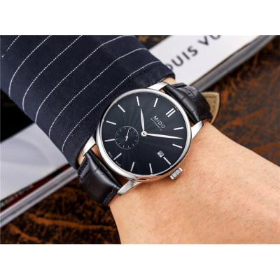 Replica Belluna A21j Automatic Movement Mens Watch Black Dial Leather Strap A F08