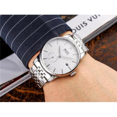 Replica Belluna A21j Automatic Movement Mens Watch White Dial Two Tone Rose Gold B F08