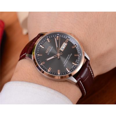 Replica Commander A21j Automatic Movement Mens Watch White Dial Leather Strap B F10