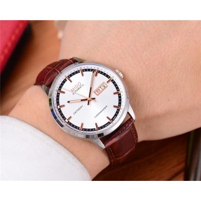 Replica Commander A21j Automatic Movement Mens Watch White Dial Leather Strap B F10