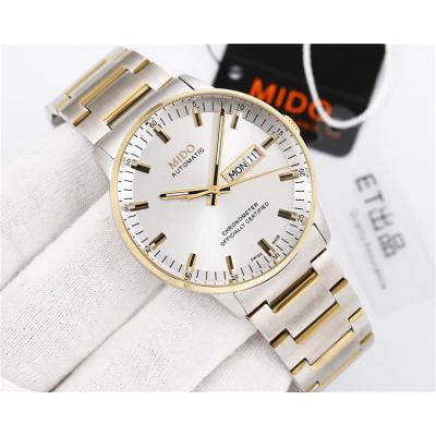 Replica Commander A2836 Automatic Movement Mens Watch White Dial Two Tone Rose Gold A F12