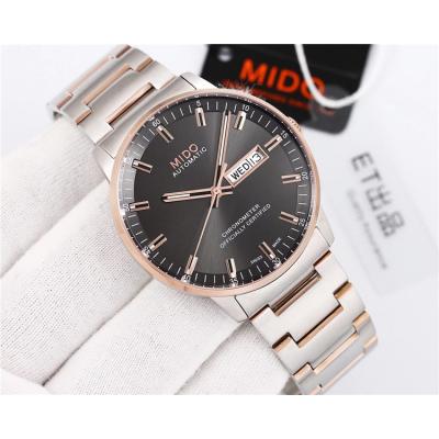 Replica Commander A2836 Automatic Movement Mens Watch White Dial Two Tone Rose Gold A F12