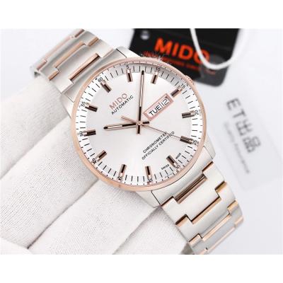 Replica Commander A2836 Automatic Movement Mens Watch White Dial Two Tone Rose Gold A F12