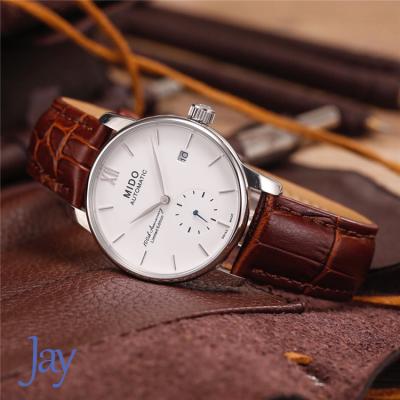 Replica Baroncelli A21j Automatic Movement Mens Watch White Dial Leather Strap A G01