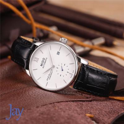 Replica Baroncelli A21j Automatic Movement Mens Watch White Dial Leather Strap A G01