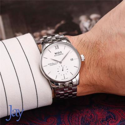 Replica Baroncelli A21j Automatic Movement Mens Watch White Dial Stainless Steel B G01