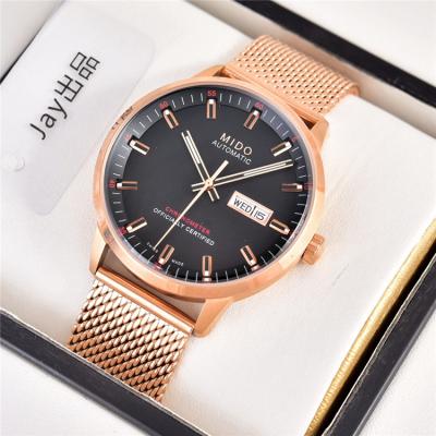 Replica Commander A21j Automatic Movement Mens Watch White Dial Rose Gold B G02