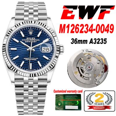 EWF Datejust 36 126200 A3235 Automatic Mens Watch ...