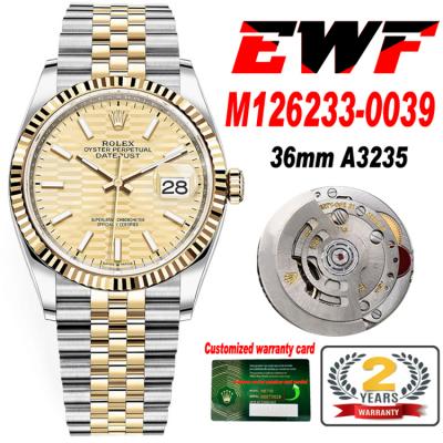 EWF Datejust 36 126200 A3235 Automatic Mens Watch ...