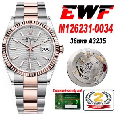 EWF Datejust 36 126200 A3235 Automatic Mens Watch ...