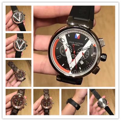 Replica Tambour Moon Swiss Quanrtz Movement Mens Watch Black Dial Rubber Strap F04