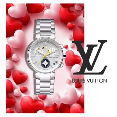 Replica Tambour Moon Swiss Quanrtz Movement Womens Watch White Dial Stainless Steel F06