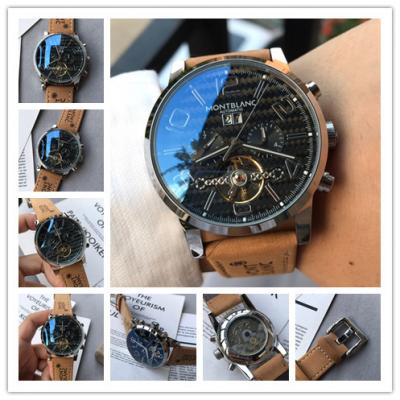 Replica Traditional A21j Automatic Movement Mens Watch Black Dial Leather Strap C01