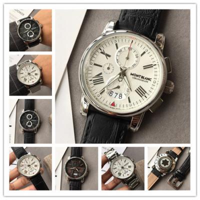 Replica 4810 Japan Quartz Chronograph Movement Mens Watch White Dial Leather Strap C02