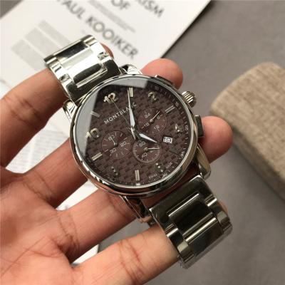 Replica Traditional Japan Quartz Chronograph Movement Mens Watch White Dial Stainless Steel C04