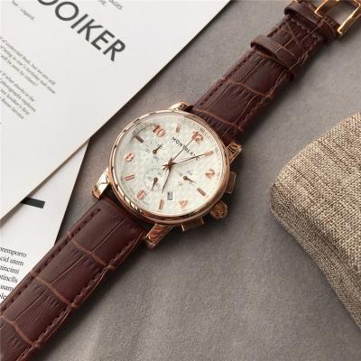 Replica Traditional Japan Quartz Chronograph Movement Mens Watch White Dial Stainless Steel C04