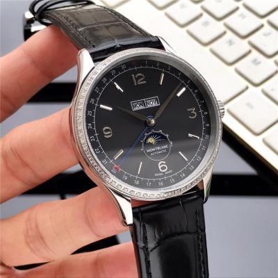 Replica Legacy A21j Automatic Movement Mens Watch Black Dial Leather Strap C05