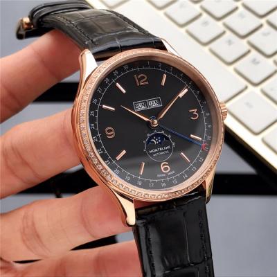 Replica Legacy A21j Automatic Movement Mens Watch Black Dial Leather Strap C05