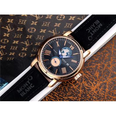 Replica Traditional Japan Quartz Movement Mens Watch White Dial Leather Strap C06