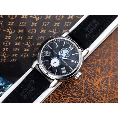 Replica Traditional Japan Quartz Movement Mens Watch White Dial Leather Strap C06