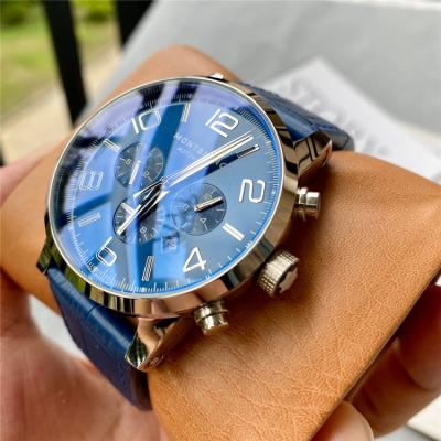 Replica Traditional A21j Automatic Movement Mens Watch Blue Dial Leather Strap C13