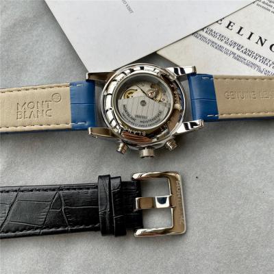 Replica Traditional A21j Automatic Movement Mens Watch Blue Dial Leather Strap C13