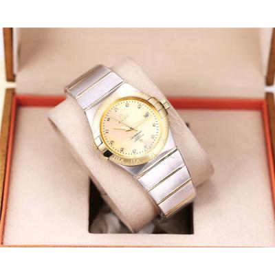 Replica Constellation Japan Miyota 8215 Automatic  Mens/Womens Watch Gold Dial Two Tone Yellow Gold E10