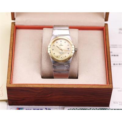 Replica Constellation Japan Miyota 8215 Automatic  Mens/Womens Watch Gold Dial Two Tone Yellow Gold E10