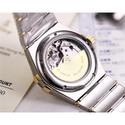 Replica Constellation Japan Miyota 8215 Automatic  Mens/Womens Watch Gold Dial Two Tone Yellow Gold E10