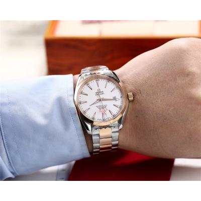 Replica Seamaster Japan Miyota 8215 Automatic Movement Mens Watch White Dial Stainless Steel A E13