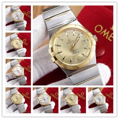 Replica Constellation Japan Miyota 8215 Automatic Mens Watch Gold Dial Two Tone Yellow Gold B E15