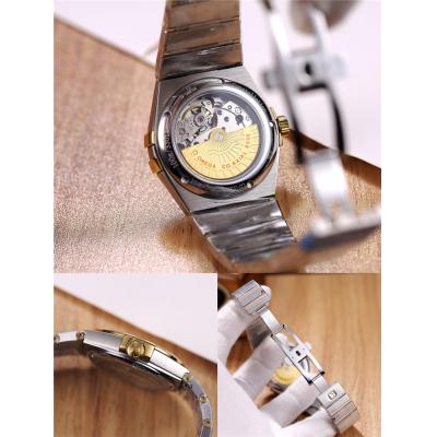 Replica Constellation Japan Miyota 8215 Automatic Mens Watch Gold Dial Two Tone Yellow Gold B E15